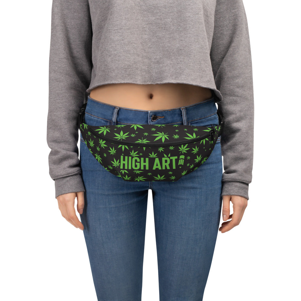 Green Leaf Print Fanny Pack – High Art Gallery