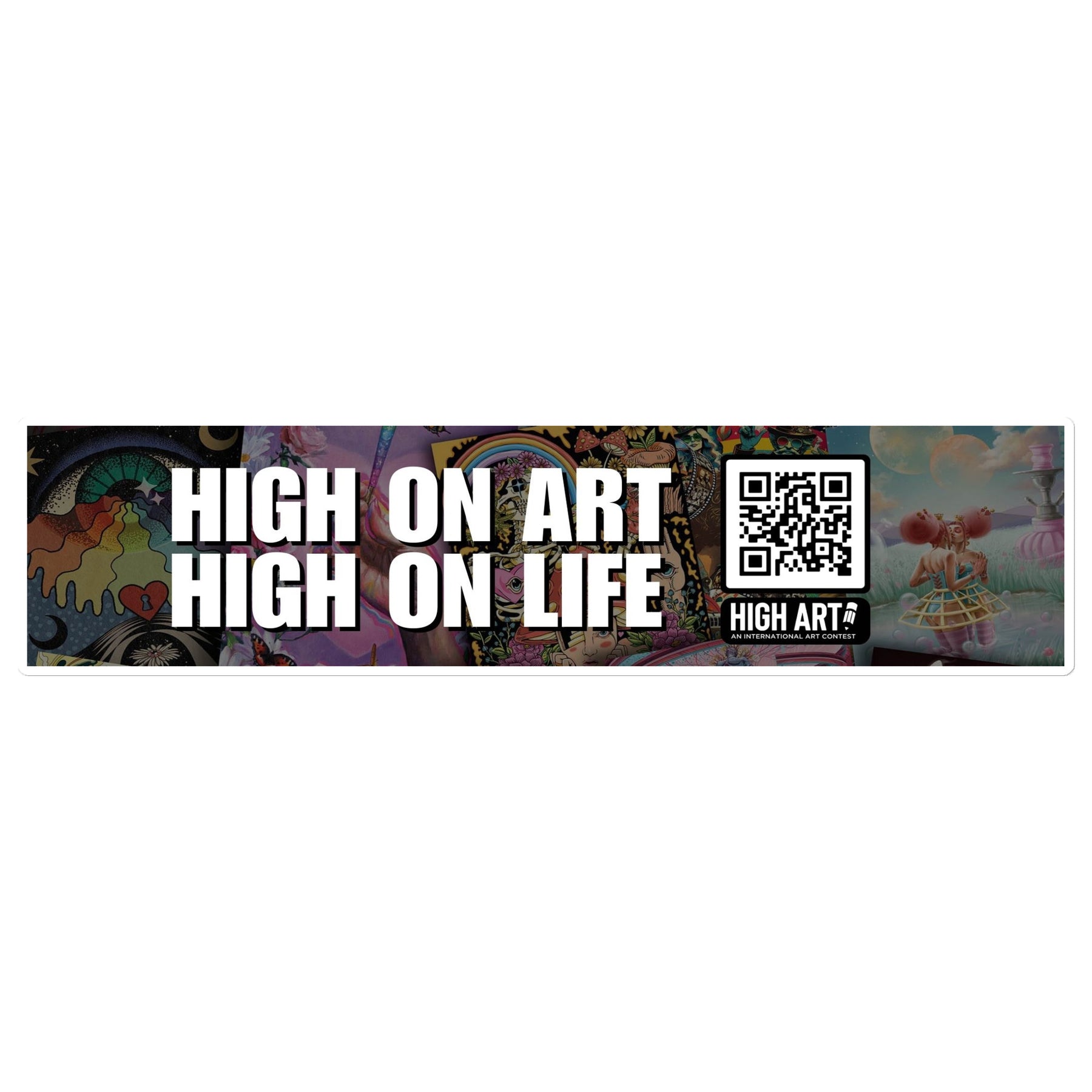 'High on Art' Bumper Sticker – High Art Gallery